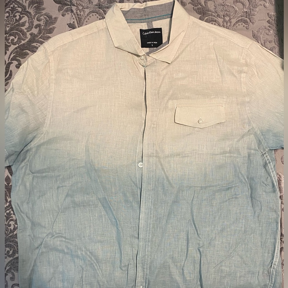 Calvin Klein | Men’s Short Sleeve Button-Down, Size L